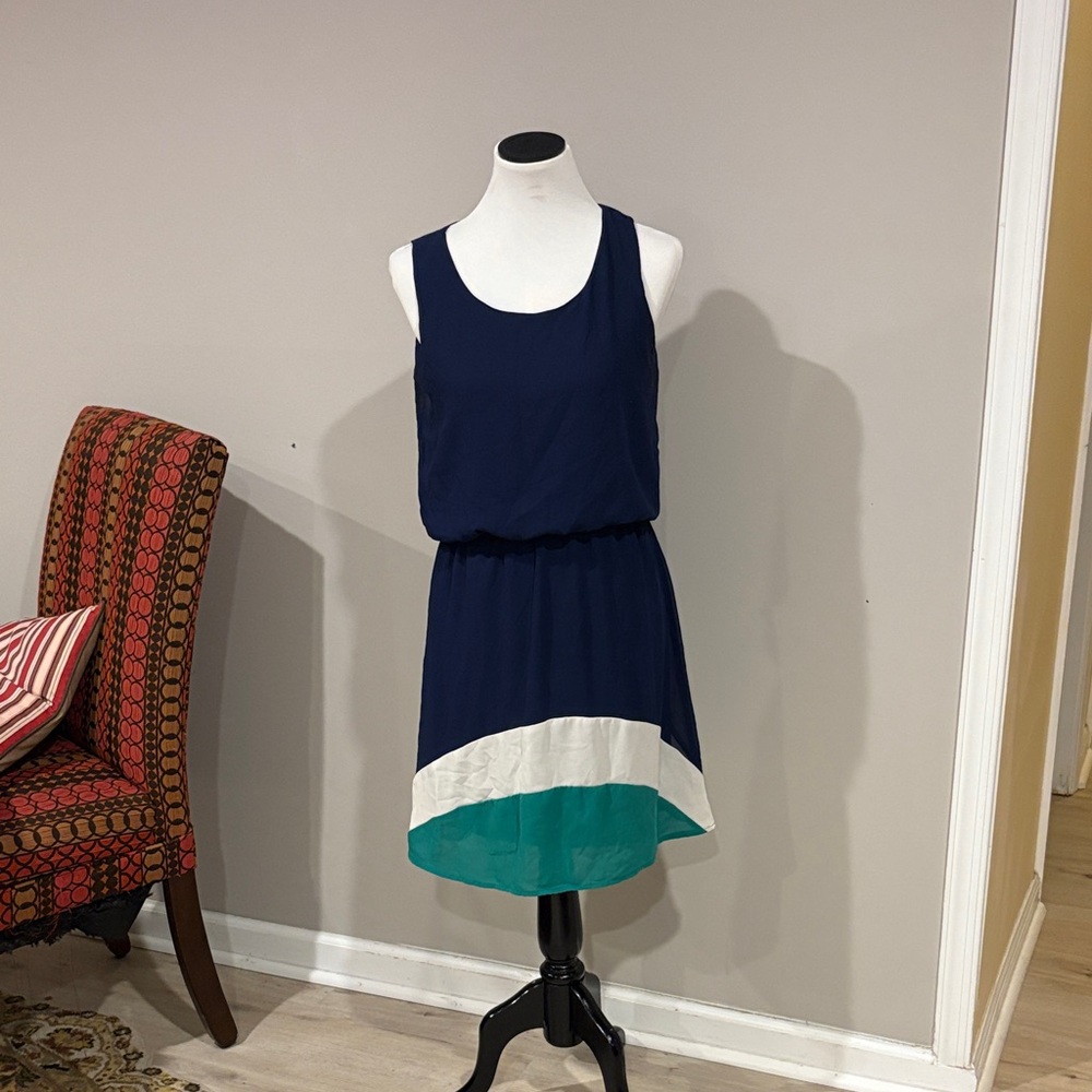 Navy Blue Layered Dress